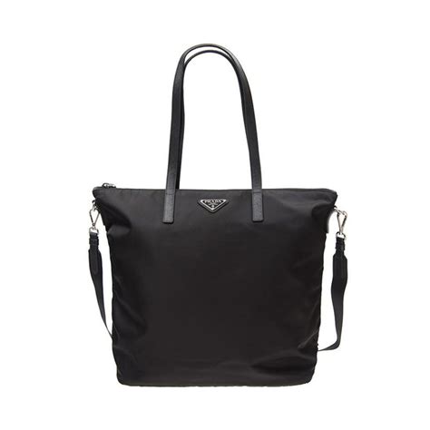 Prada Women's Black Nylon Shopping Tote 1BG189 